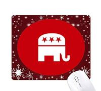 l'éléphant rouge, emblème du parti républicain de l'amérique tapis de souris en hiver flocon de neige