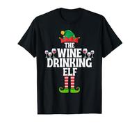 L'elfe Buveur de vin, Un Noël en Groupe Familial Amusant T-Shirt Graphique avec Valeur