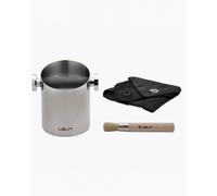 LELIT boîte à marc cylindrique avec chiffon & brosse - bac à marc de café