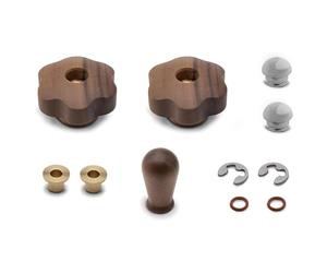LELIT Marax Upgrade Kit - pour Machines à Café Mara & MaraX - Boutons de Vapeur d'eau & Levier - PLA2200 Bois de Noyer