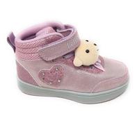 Lelli Kelly Chaussures mi-hautes pour fille, couleur rose poudré, modèle ours avec lumières LKAK5716 avec gadget inclus