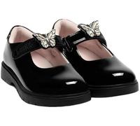 Lelli Kelly Delilah 3 Chaussures d'école en cuir verni avec breloque papillon pour fille, noir verni, 30 EU