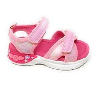 Lelli Kelly Sandale Rita LKCL5530,Rose, avec lumières LED dans le talon,Enfant,Semelle amortissée,Double déchirure, rose, 32 EU