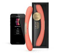 LELO BOOMERANG Vibromasseur pour Couple à Double Extrémité avec Application Bluetooth et 10 Modes de Plaisir, Sextoy Couple, Coral Red