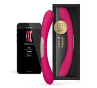 LELO BOOMERANG Vibromasseur pour Couple à Double Extrémité avec Application Bluetooth et 10 Modes de Plaisir, Sextoy Couple, Cerise
