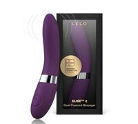 LELO ELISE 2 - Vibromasseur Personnel, Sextoy Doté d’un Double Moteur pour une Stimulation Plus Forte et un Massage Sensuel, Plum