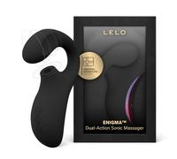 LELO ENIGMA Sextoy Sonique à Stimulation Double, Vibromasseurs Feminin Clitoridien Suceur, 8 Modes de Vibrations, LELO Vibromasseurs Feminin Sextoys, Black