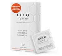 LELO HEX Original Préservatifs Ultrafins Extrêmement Robustes, Préservatifs pour Hommes, 54 mm de Diamètre (Paquet de 12)