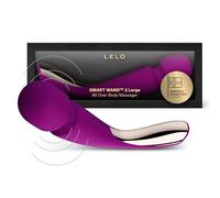 LELO SMART WAND 2 Large Masseur Stimulateur clitoridien portable vibrant pour le corps, Vibromasseur avec 10 modes de vibrations - Sex toýs femme clitoridien, Deep Rose