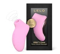LELO SONA 2 Travel Mini Vibromasseur pour Femme Stimulateur Clitoridien Vibrant Doté de 12 Modes de Plaisir et de la Technologie d’Ondes Soniques, Pink