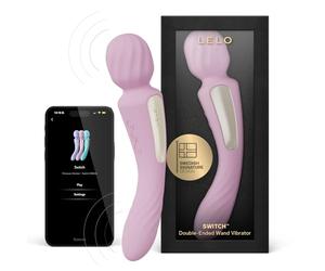 LELO SWITCH Masseur Wand pour Femme à Double Extrémité avec Application Bluetooth et 12 Modes de Plaisir, Vibromasseurs Feminin, Wand Masseur Clitoridien, Vibro Femme, Soft Pink