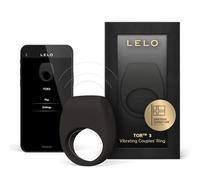 LELO Anneau vibrant connecté Tor 3 rechargeable 8 modes silicone Noir