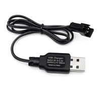 Leloco Chargeur de batterie RC 3,7 V USB SM-2P pour voiture Carrera RC | Chargeur LiPo à 2 broches, idéal pour drone, bateau et camion. Câble de charge sûr 3,7 V avec fiche SM-2P pour jouets