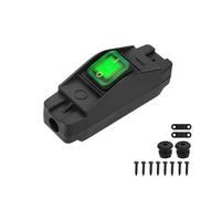 Leloco Interrupteur de jardin étanche IP66 - Vert - 16 A 250 V - Interrupteur à cordon pour éclairage de jardin et appareils électriques - Interrupteur extérieur résistant aux intempéries