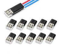 Leloco Lot de 10 connecteurs de câble étanches D3A 3 broches | Pour 14-20 AWG, voleur de courant de voiture sans dénudage, 10 A/24 V, connecteur de câble pour LED et voiture