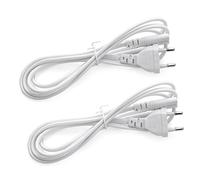 Leloco Lot de 2 câbles d'alimentation 2 broches - 1,5 m - Câble d'alimentation 2 broches - Fiche européenne vers C7 femelle - Câble d'alimentation européen pour petits appareils - Pour TV, Blu-Ray