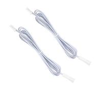 Leloco Lot de 2 rallonges LED de 2 m avec mini fiche pour éclairage d'armoire, lampe de cuisine, câble de raccordement (blanc)