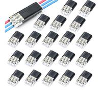 Leloco Lot de 20 connecteurs de câble D3 3 broches étanches - 12 V - Pour câble 20-24 AWG - Alternative au voleur de voiture - Connecteur isolé pour voiture et moto