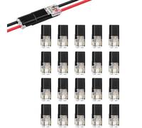 Leloco Lot de 20 connecteurs de câble étanches D2A 2 broches | Pour 14-20 AWG, voleur de courant de voiture sans dénudage, 10 A/24 V, connecteur de câble pour LED et voiture