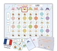 Lelouca Semainier Enfant - Tableau de Routine Magnétique Montessori - Planning de Semaine - 150 Aimants, Cartes de Jeu, Stylo Effaçable - Autonomie et Organisation