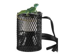 Lelukee Lampe chauffante pour reptiles avec cage, émetteur de kit de chaleur en céramique de 100 watts, aucun dommage et aucune lumière pour les tortues, les serpents, les lézards