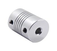 Leluo 1 pcs D19 L25 Accouplement d'arbre Coupleur d'arbre flexible Moteur pas à pas Axe Z Accouplement d'arbre flexible Accessoire d'imprimante 3D fix munt(6x6mm)
