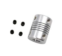 Leluo 1 pcs D19 L25 Accouplement Flexible CNC Moteur Mâchoire Coupleur D'arbre 19mm Diamètre 25mm Longueur Moteur Connecteur D'arbre Coupleur fix munt(6mm X 7mm)