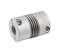 Leluo 1 pcs Soufflet Accouplement Pince D25 L37 Série Accouplement Arbre 5mm Zéro Jeu Servo Moteur Ressort Rapide Soufflet En Alliage D'aluminium Coupleur fix munt(6x8mm)