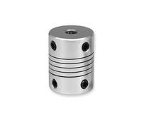Leluo 1 pièce 19x25 mm accouplement flexible en aluminium 19 mm de diamètre 25 mm de longueur CNC moteur griffe arbre coupleur flexible fix munt(6mm X 7mm)
