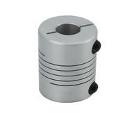 Leluo 1 pièce D25L30 Accouplement de serrage élastique CNC Coupleur d'arbre flexible Connecteur de moteur pas à pas en alliage d'aluminium fix munt(5mm to 6.35MM)