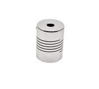 Leluo 1 pièce d'accouplement flexible de 19 mm de diamètre et 25 mm de longueur, coupleur d'arbre de mâchoire de moteur CNC en aluminium, alésage de 3 mm à 10 mm fix munt(3mm X 3mm)