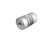 Leluo 1pc D55 L72 Accouplement ondulé 8mm à 28mm Alésage Coupleur d'arbre en alliage d'aluminium for moteur pas à pas Imprimante 3D fix munt(8mm to 9mm)