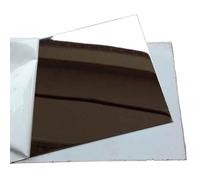 Leluo 2pcs Mirror 8k Surface 304 Stainless Steel Sheet Mirror Effect DIY metal Plate Film protection 0.6mm 0.8mm 1mm 1.5mm 2mm Résistance(0.8x100x100mm)