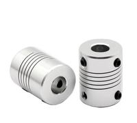 Leluo Lot de 4 coupleurs flexibles en aluminium D19L25 for connecteur de moteur pas à pas CNC axe Z fix munt(4x6mm)