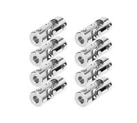 Leluo Lot de 8 joints universels en acier, connecteurs de cardan rotatifs, modèle d'accouplement de 4 mm à 4 mm for arbre de moteur DIY Outils