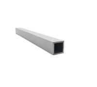 Leluo Profilé de tube carré en alliage d'aluminium 12 x 12 mm, épaisseur 1 mm ou 2 mm, support de modèle rectangulaire en alliage d'aluminium, décoration Bâtiments(12x12x1mm 500mm)