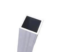 Leluo Profilé de tube carré en alliage d'aluminium, support de modèle de tube rectangulaire en alliage d'aluminium, matériaux de décoration Bâtiments(49cmx10mmx10mmx1mm)