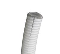 Leluo Tuyau à filetage ouvert, gaine de protection for tuyau ondulé en plastique, gaine isolante en PP, diamètre intérieur 7,5 mm - 34,5 mm Flexibilité(WHITE,AD 18.5 x ID 14.3mm)
