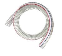 Leluo Tuyau en acier et plastique PVC transparent, tuyau en fil d'acier résistant aux hautes températures, tuyau antigel renforcé for l'alimentation en eau et en huile Flexibilité(200cm)