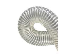 Leluo Tuyau en PVC transparent avec armature métallique, tuyau d'aspiration annelé, tuyau fileté, 1 mètre de diamètre intérieur 75 mm Flexibilité