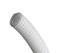 Leluo Tuyau ondulé isolé en PP, gaine de protection for tuyau en plastique ondulé, 5 mètres Flexibilité(White,AD 15.8 x ID 12mm)