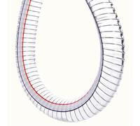 Leluo Tuyau transparent en PVC résistant aux hautes températures, renforcé par un fil d'acier, for eau et huile sous pression négative. Flexibilité(13x18mm)