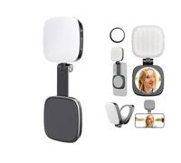 LELYFIT Lampe Magnétique pour Selfie 360° Rotative avec Miroir pour Téléphone Portable Convient à Différents Téléphones Portables comme l'iPhone et Remplit la Lumière pour Scène Faiblement éclairée