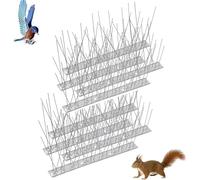 LELYFIT Pic Anti-Pigeon en Acier Inoxydable 2 Mètres, Pack de 8 Pique Anti-Oiseaux pour Effrayer Corbeaux, Moineaux, Chats, Respectueux des Animaux