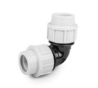 LEM Select Coude à Compression 90° PN16 pour Tubes PE 20 mm (Lot de 2)