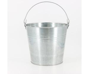 LEM Select Seau 12L Robuste et Polyvalent de Jardin en Acier galvanisé avec poignée - Terre, Eau, mortier