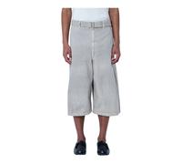 Lemaire - Wide-Leg Denim Culottes - Homme - Pantalons - Beige - Taille: XL