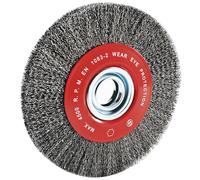 Leman 06429 Brosse métallique en Acier ondulé Ø 200 mm