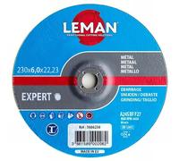 Leman - 10 disques à ébarber métal à moyeu déporté - D. 230 x Al. 22,23 x Ep. 6 mm - 1606230 - Leman