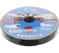 Leman Machine Disques de tronçonnage 113049.05 pour métal MD 115 x 2,5 x 22,23 mm Lot de 5